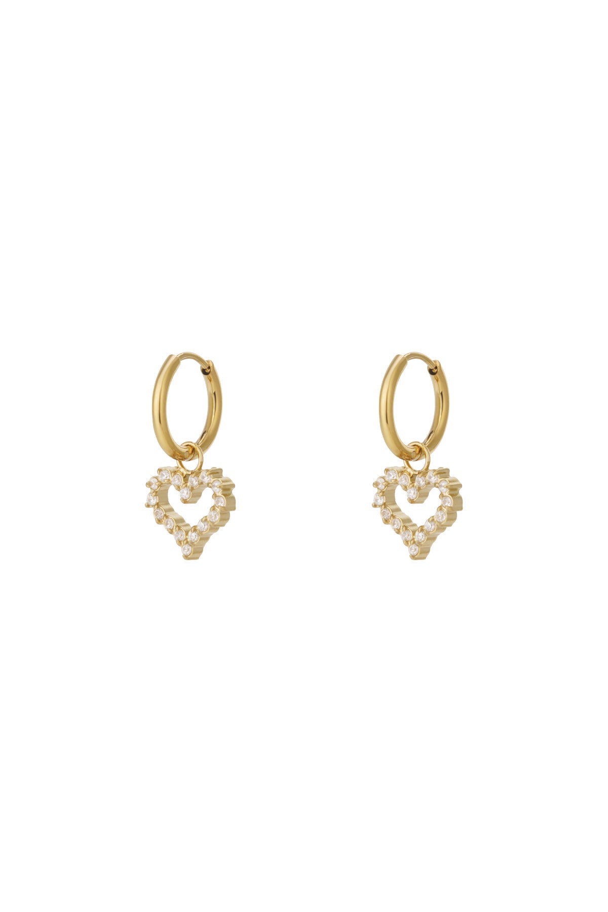 Rhinestone heart Earring