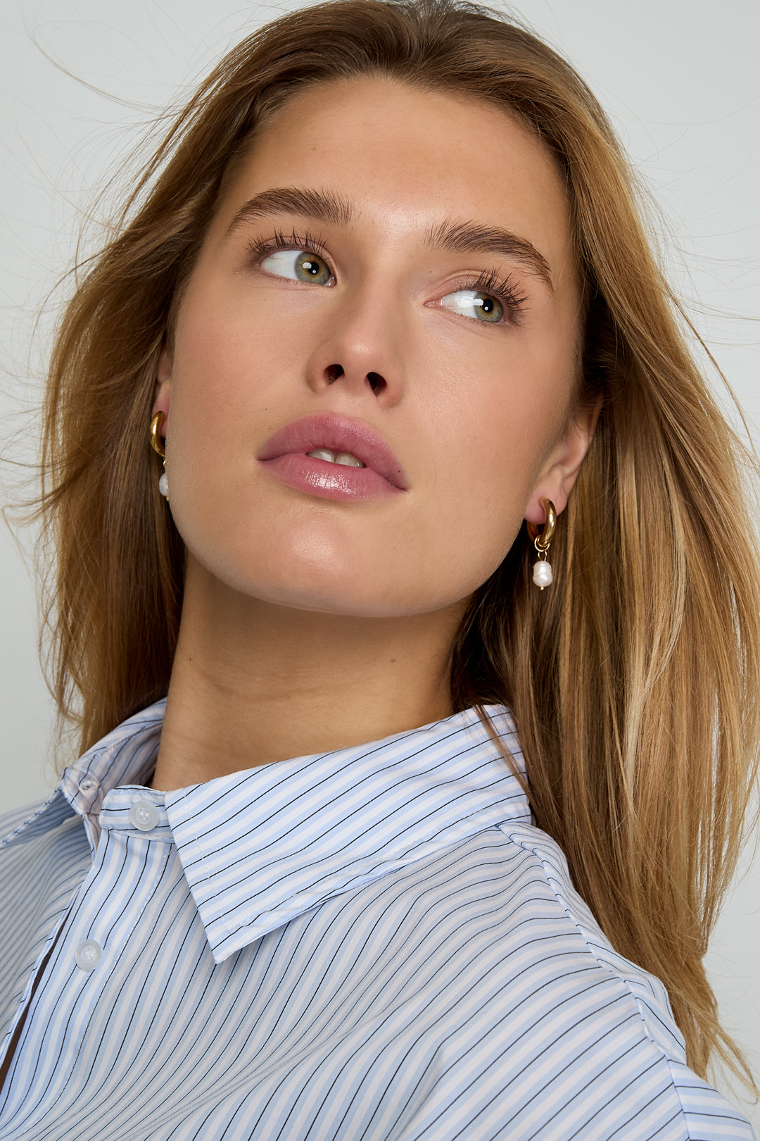 stainless steel earrings pearls simple